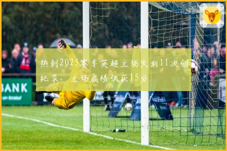 热刺2025赛季英超主场失利11次创纪录，主场成绩仅获15分